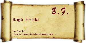 Bagó Frida névjegykártya